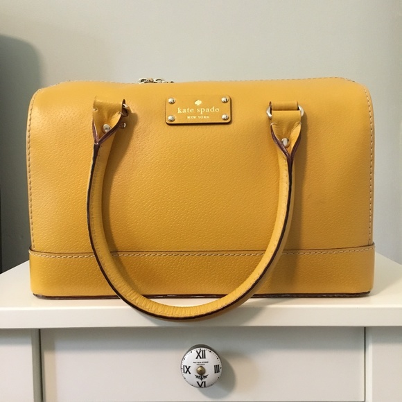 mustard yellow kate spade purse